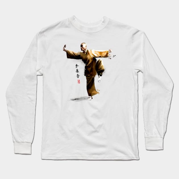 Shaolin Kung Fu Long Sleeve T-Shirt by ILYOart